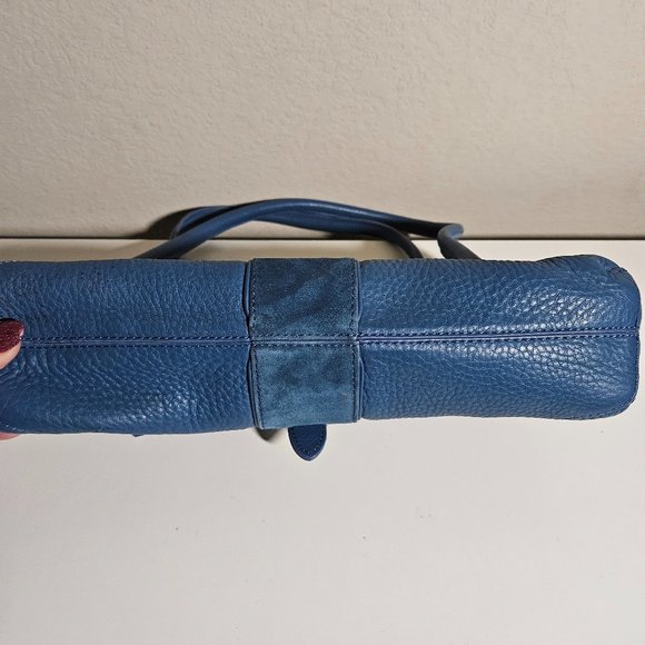 Cool Haan - pebbled leather shoulder bag turquoise/blue - Picture 4 of 6